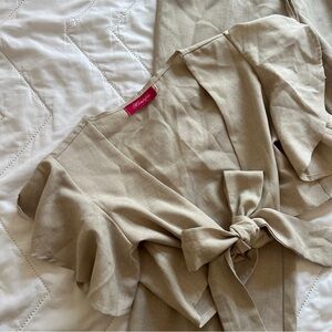 Bow crop top and pants set